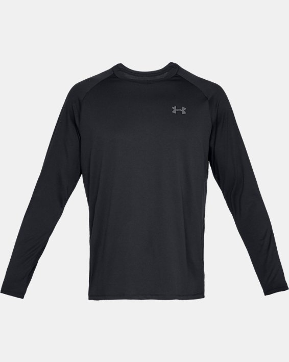 Herren UA Tech™ Langarm-Shirt, Black, pdpMainDesktop image number 4